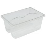 rPET sandwich bag insert for square cut sandwiches, angled view.