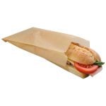 Contact grill bag 200mm, filled with cheese and ham baguette.