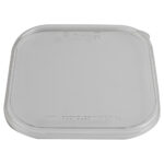 1000ml-1250ml clear rPET square Stagione lid, top view.